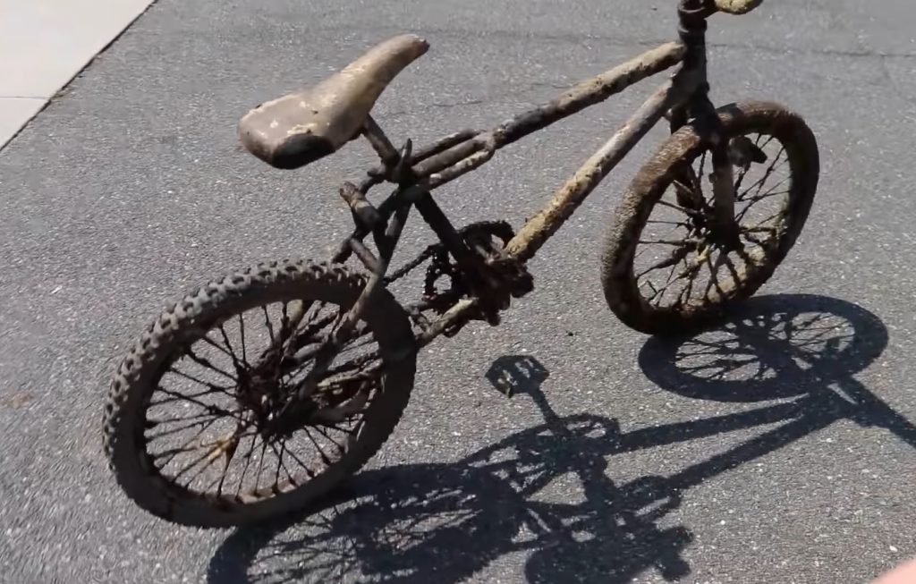 Captură de bicicletă la magnet fishing
