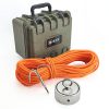 Set de pescuit cu magneți PREMIUM TRAVEL (magnet cu două fețe 500 kg + cârlig + frânghie 30 de metri + cutie de transport)